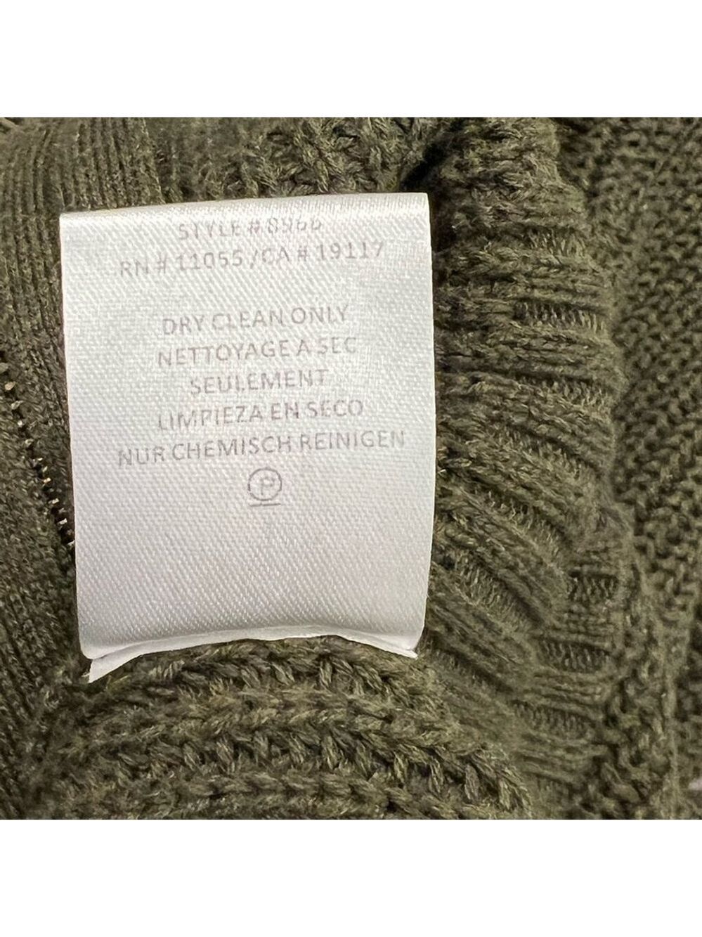 Minnie Rose Cotton Cashmere Shaker Utility Zip Up Cardigan Jacket Size XS - Picture 13 of 14